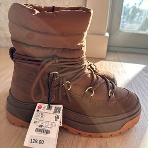 Zara winter boots, size 6.5 / 37. Brand new with tags